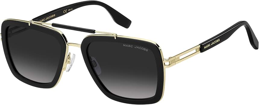 Marc Jacobs オハルフレムメカネ MARC408 807 Marc Jacobs Modern Standard Sunglasses, 807/9o Black, 55 at